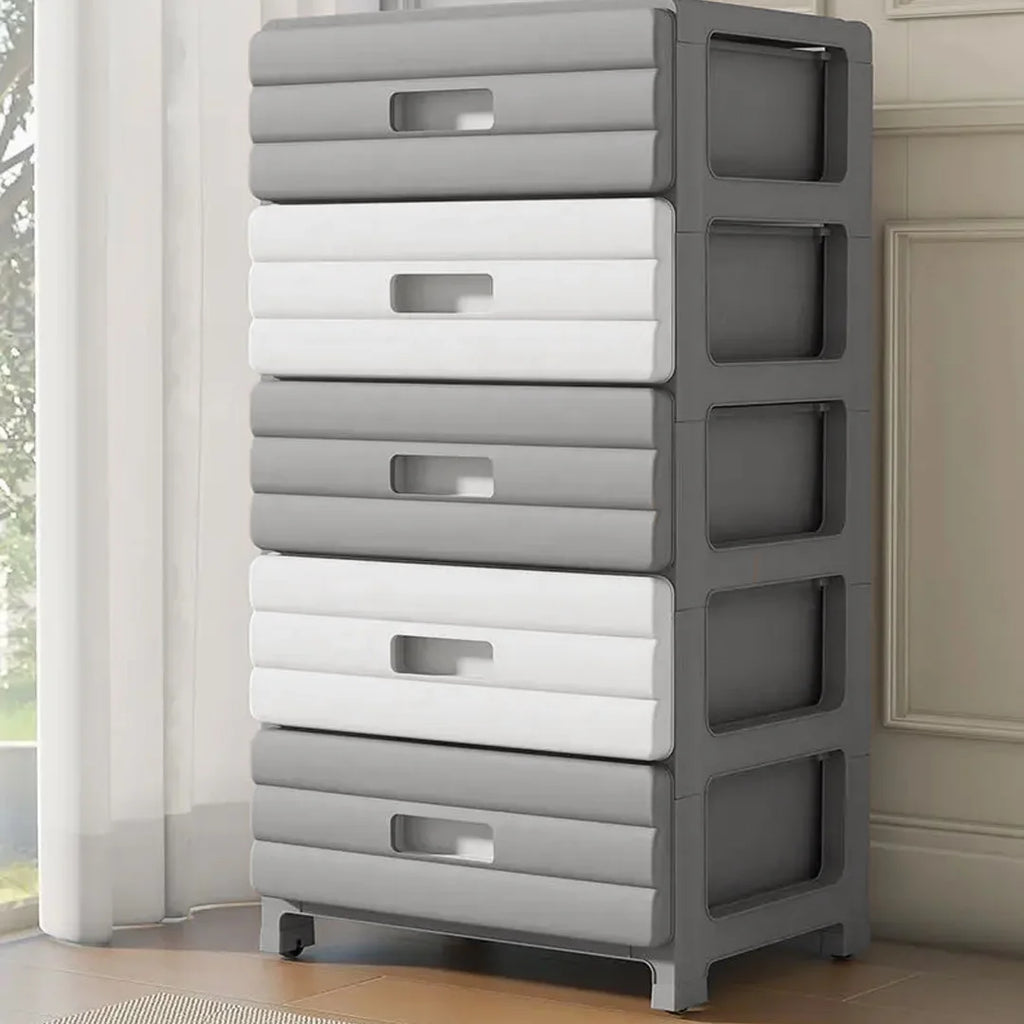 5 Drawer Plastic Storage Organizer, for Clothes Books Bedroom, Easy Assemble