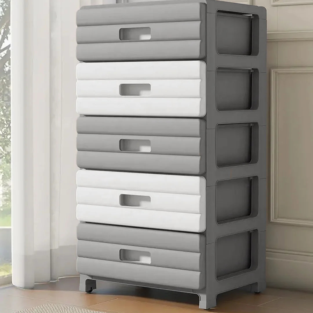 5 Drawer Plastic Storage Organizer, for Clothes Books Bedroom, Easy Assemble