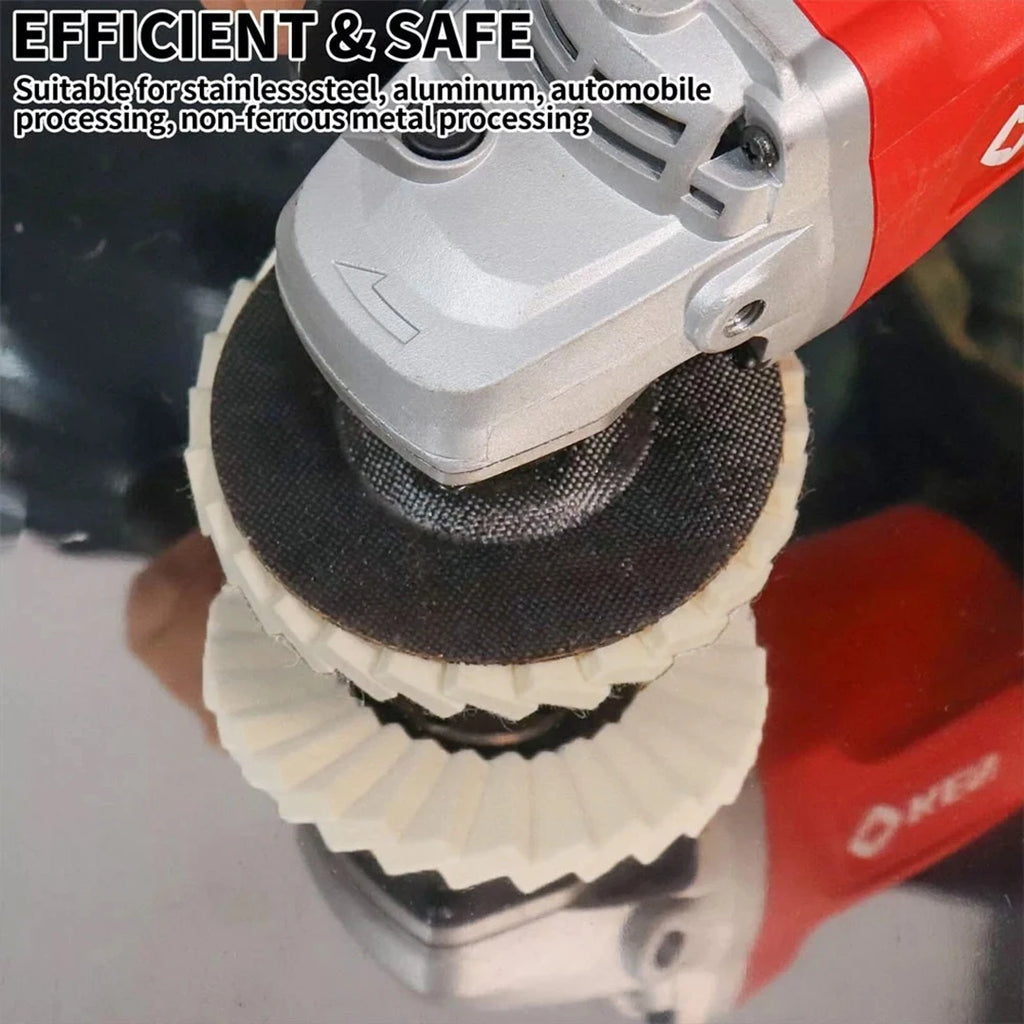 6PCS 125mm Wool Flap Felt Disc Angle Grinder Polishing Buffing Wheels for Metal