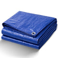 Waterproof Blue Tarpaulin Cover Sheet Heavy Duty Waterproof Camping Sheet- Heavy Duty, Easy to Wash -PE Material, Reinforced Corners with Metal Eyelets -Clear Mesh -Ideal for Indoor-Outdoor Protection