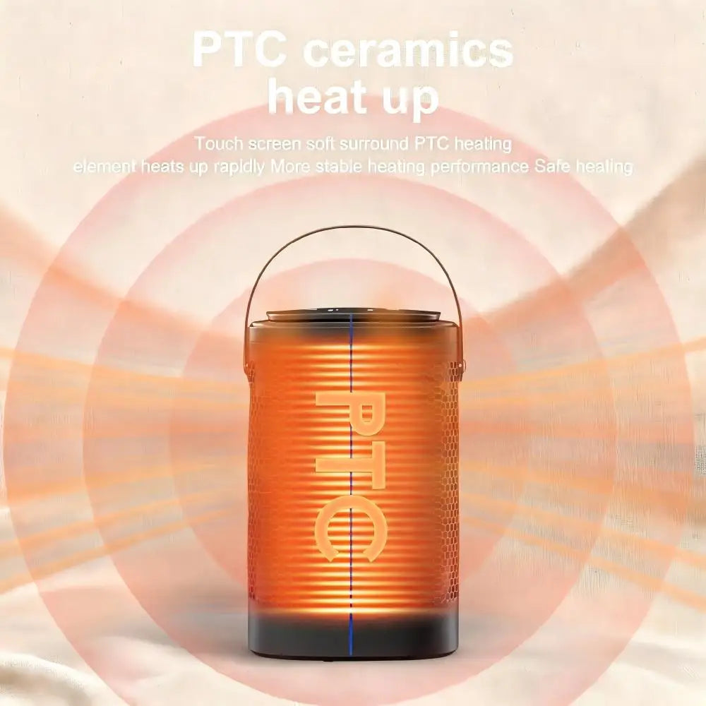 Portable Heater Fan 2 in 1 Cooling & Heating Fan with Remote & Touch Control PTC Ceramic 70° Oscillation 12H Timer 3 Speeds Fast Heating for Home Bedroom Office