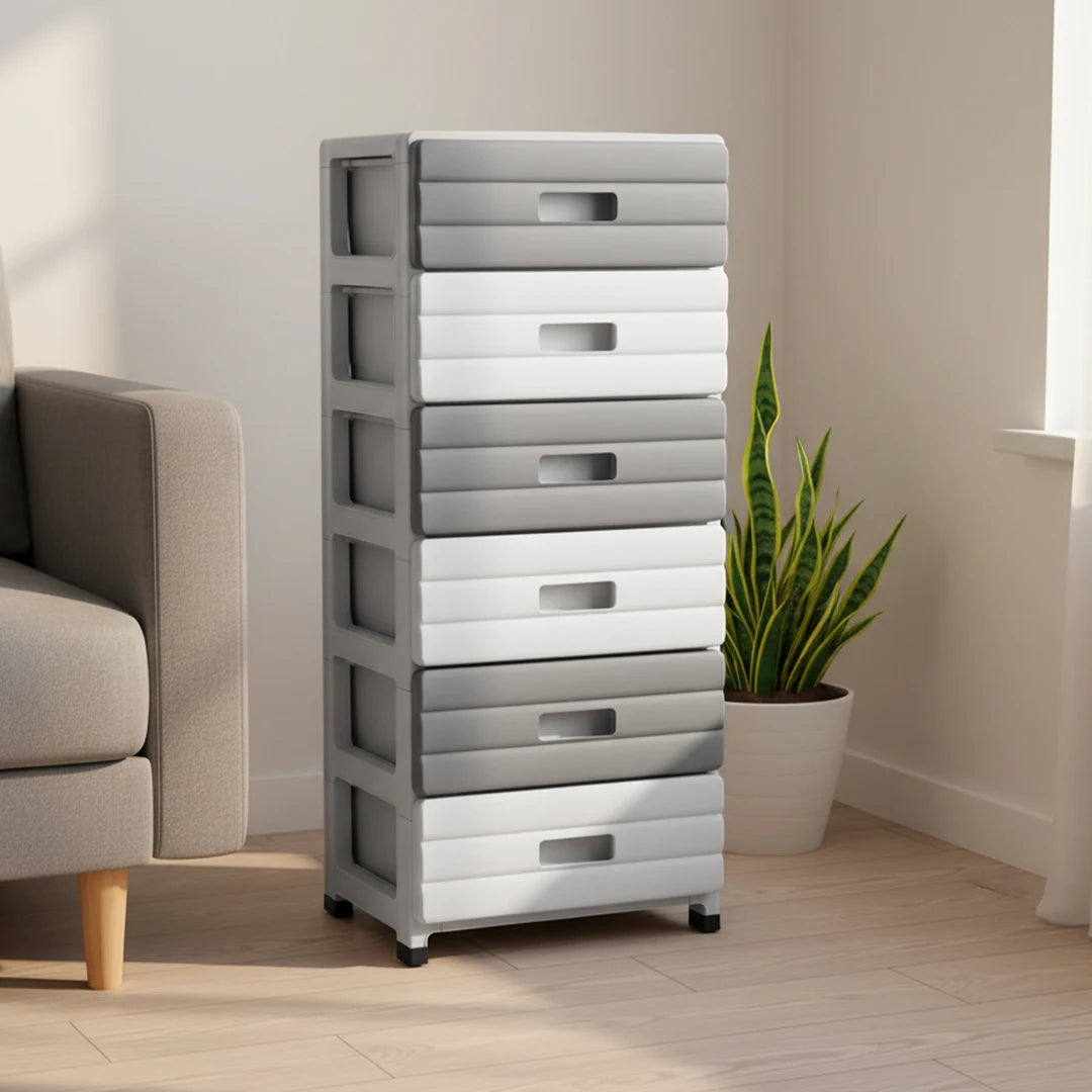5 Drawer Plastic Storage Organizer, for Clothes Books Bedroom, Easy Assemble