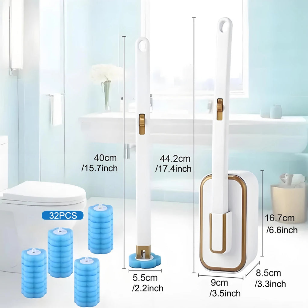Disposable Toilet Brush Set Toilet Bowl Cleaning System Cleaners with Refills