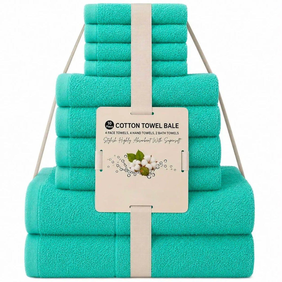 Luxury Egyptian Cotton Towel Bale Set - Ultra Soft, Quick Dry & Highly Absorbent, Premium Hotel & Spa Quality Bath Towels for Bathroom, Gym, Home