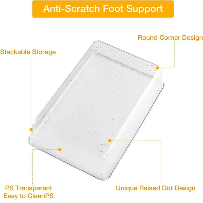 25Pcs Transparent Box Storage Organizer Desk Plastic Storage Box Container Drawer Organizer Table Jewelry Box Makeup