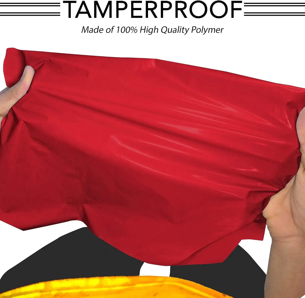 40 Mixed Red Mailing Bags Multi-Size Combo 20 from Each Strong Poly Mailers Self Seal Waterproof Shipping Envelopes Postage