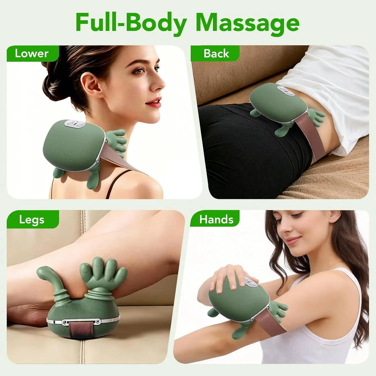 Multi-function Shoulder and Neck Acupoint Massager, Neck Massager, 4D Bionic Hand-style Neck and Shoulder Massager, USB Rechargeable, 3 Intensity Levels, 2 Heat Settings