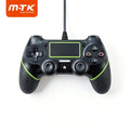 Wired Game Controller for PS4 Console, 17‑Button Gamepad with 1.4M USB Cable, Plug‑and‑Play Ergonomic Textured Grip