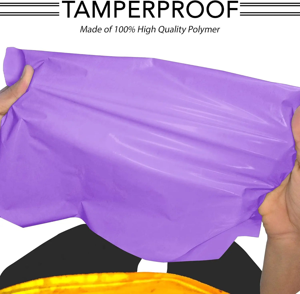All-in-One Purple Poly Shipping Mailers 100 Pack, 4 Assorted Sizes, 25 Each ,Tear-Resistant, Waterproof & Opaque Self-Adhesive Bags for Secure Ecommerce Dispatch.