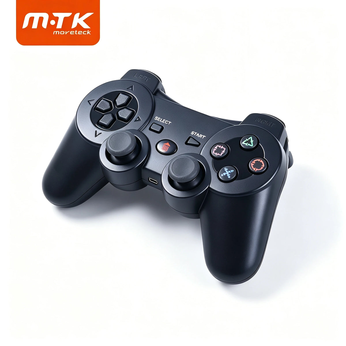 Wireless Game Controller for PS3 Console, 17‑Button Gamepad with Dual‑Shock Vibration, 1.8M Charging Cable, Ergonomic Design