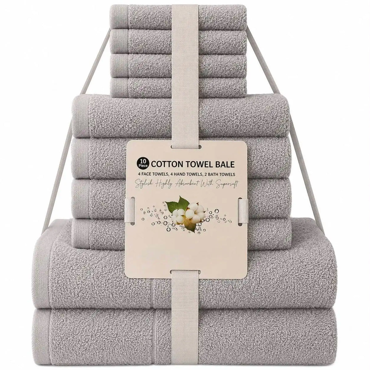 Luxury Egyptian Cotton Towel Bale Set - Ultra Soft, Quick Dry & Highly Absorbent, Premium Hotel & Spa Quality Bath Towels for Bathroom, Gym, Home