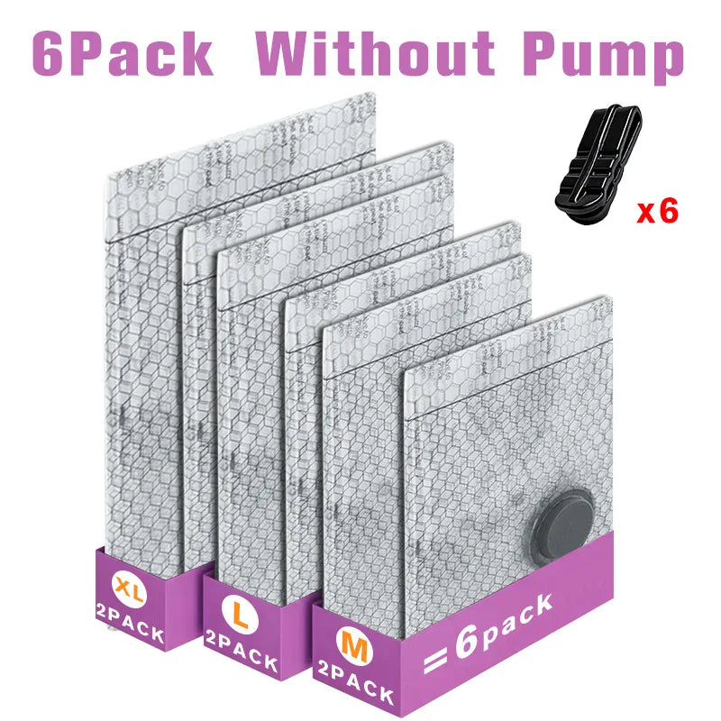 15 Vacuum Storage Bags, 6/9/15 Bags with Electric Air Pump, Wireless Electric Pump Space-Saving Storage Bags, Suitable for Travel and Home Use