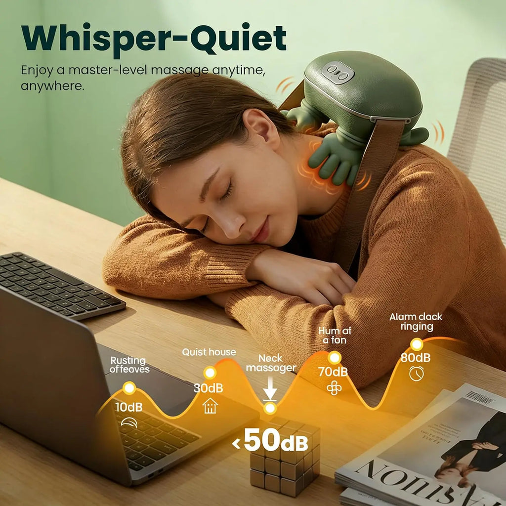 Multi-function Shoulder and Neck Acupoint Massager, Neck Massager, 4D Bionic Hand-style Neck and Shoulder Massager, USB Rechargeable, 3 Intensity Levels, 2 Heat Settings