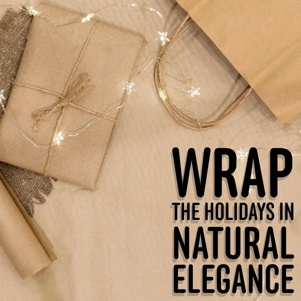 1 Roll of Brown Eco Kraft Paper, Wrapping Paper Roll, Fully Recyclable Gift Wrap for Packing, Arts and Crafts, Gift Wrapping, Parcel Packing and more 500mm x 20m