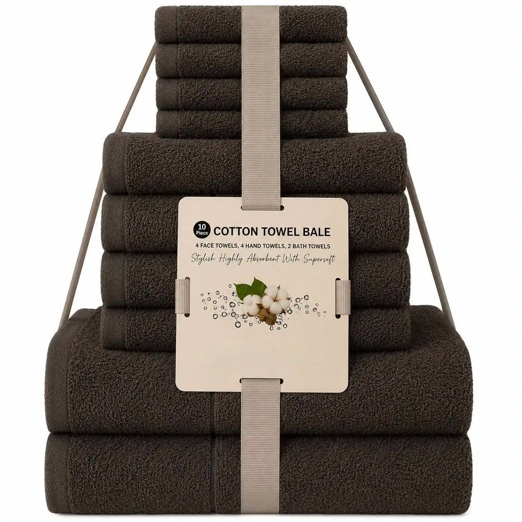 Luxury Egyptian Cotton Towel Bale Set - Ultra Soft, Quick Dry & Highly Absorbent, Premium Hotel & Spa Quality Bath Towels for Bathroom, Gym, Home