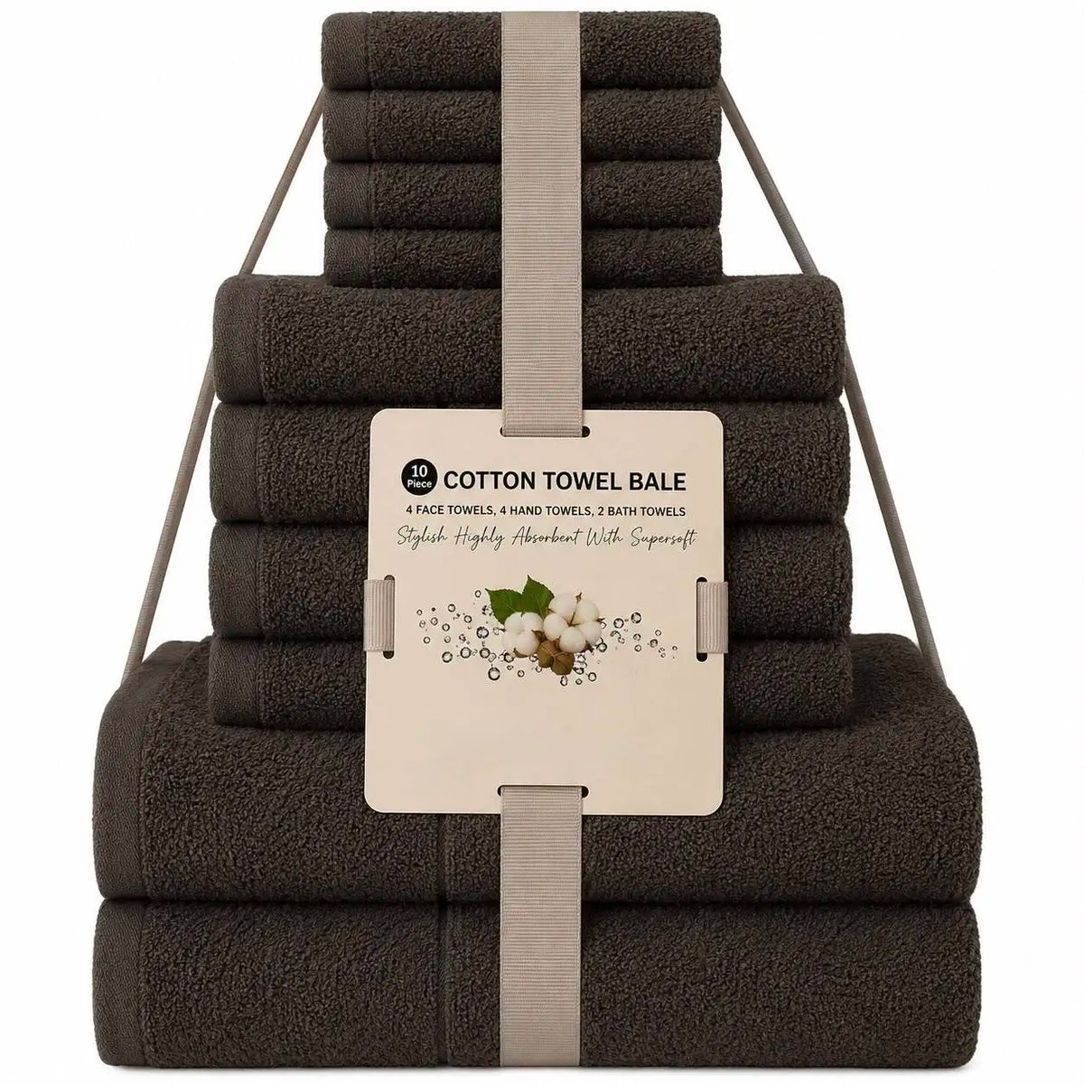 Luxury Egyptian Cotton Towel Bale Set - Ultra Soft, Quick Dry & Highly Absorbent, Premium Hotel & Spa Quality Bath Towels for Bathroom, Gym, Home