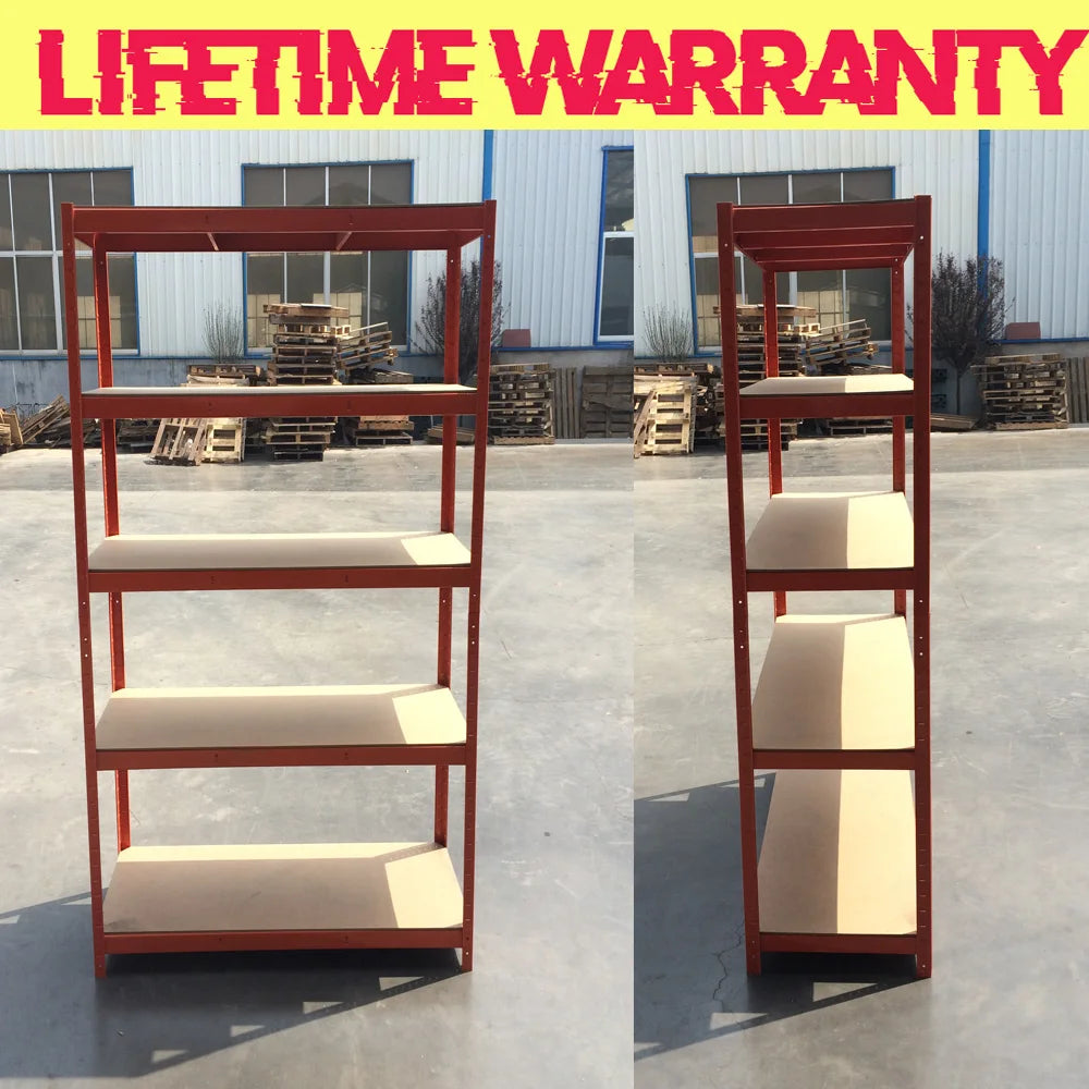 (1500 X 700 X 300) Mm Heavy Duty Boltless Metal Steel Shelving Shelves Warehouse Storage Unit Industrial Easy To Assemble 175kg Per Shelf, 875kg Capacity