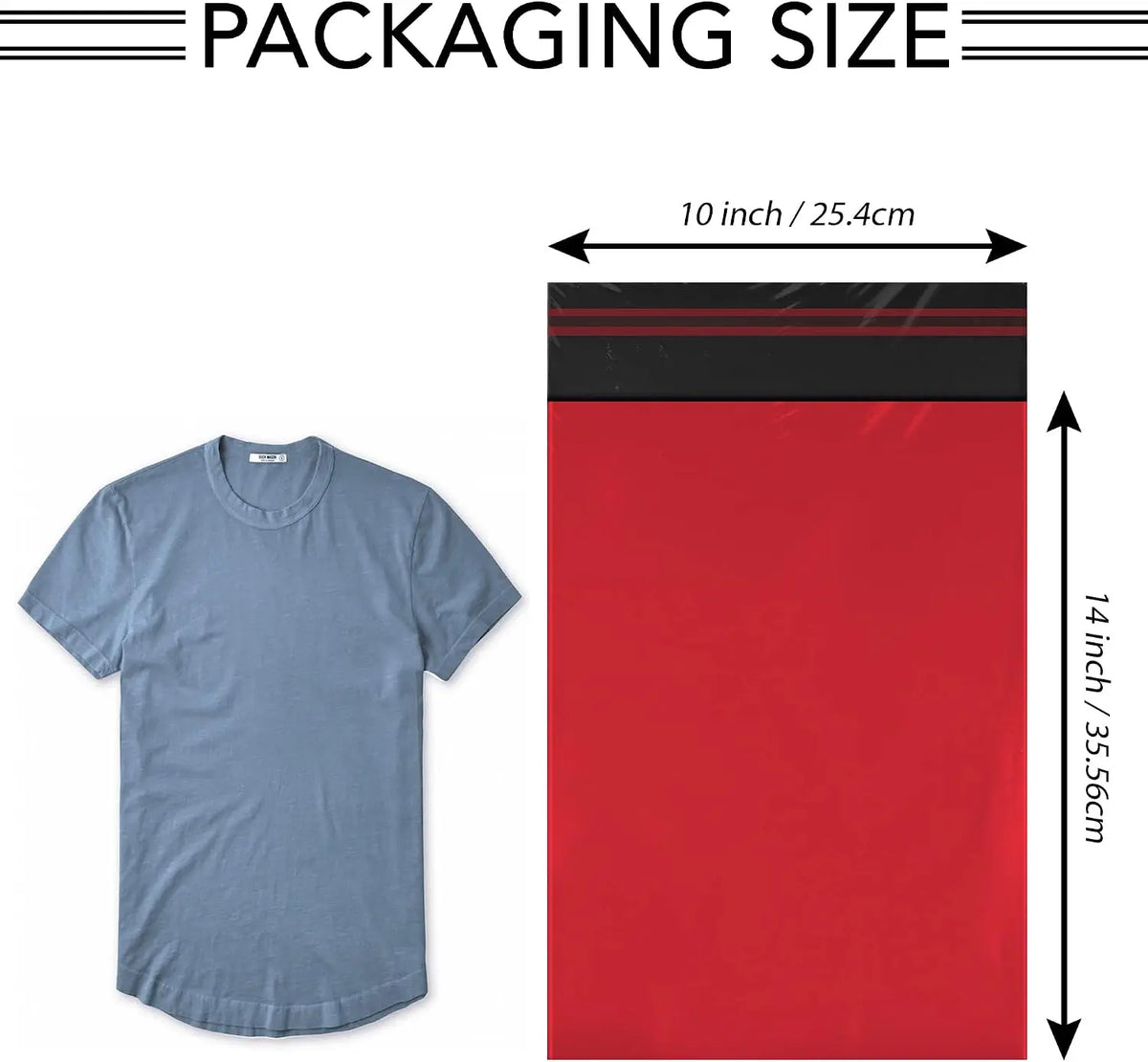 40 Mixed Red Mailing Bags Multi-Size Combo 20 from Each Strong Poly Mailers Self Seal Waterproof Shipping Envelopes Postage