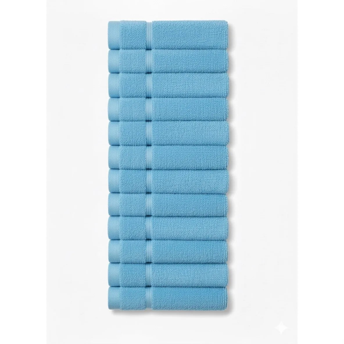 12X 100% Prime Egyptian Cotton Face Cloths - 500 GSM Super Soft Absorbent Bathroom Wash Cloths Flannels 30cm x30cm