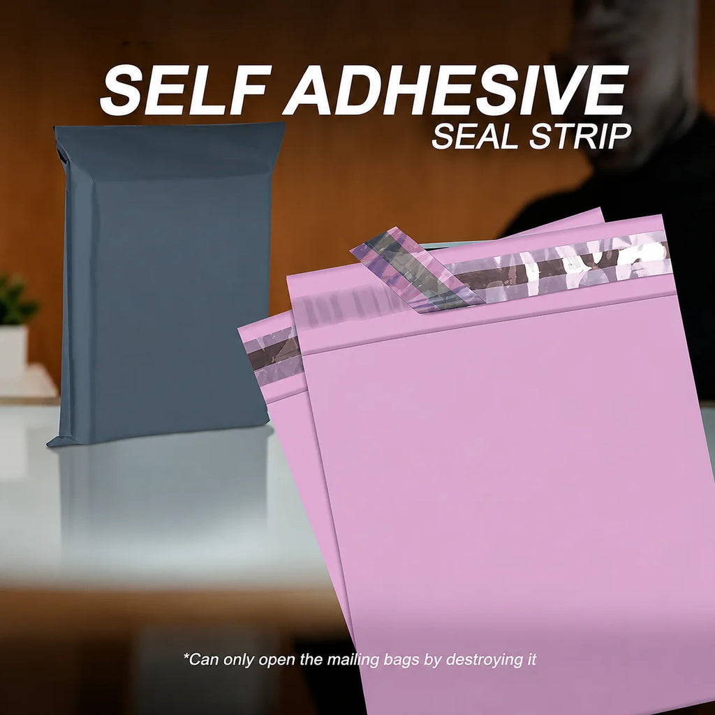 Pink Self-Seal Poly Mailers 12x16 Waterproof Poly Postal & Shipping Envelopes  Strong Packaging Bags for Clothing, Parcels & Online Orders.