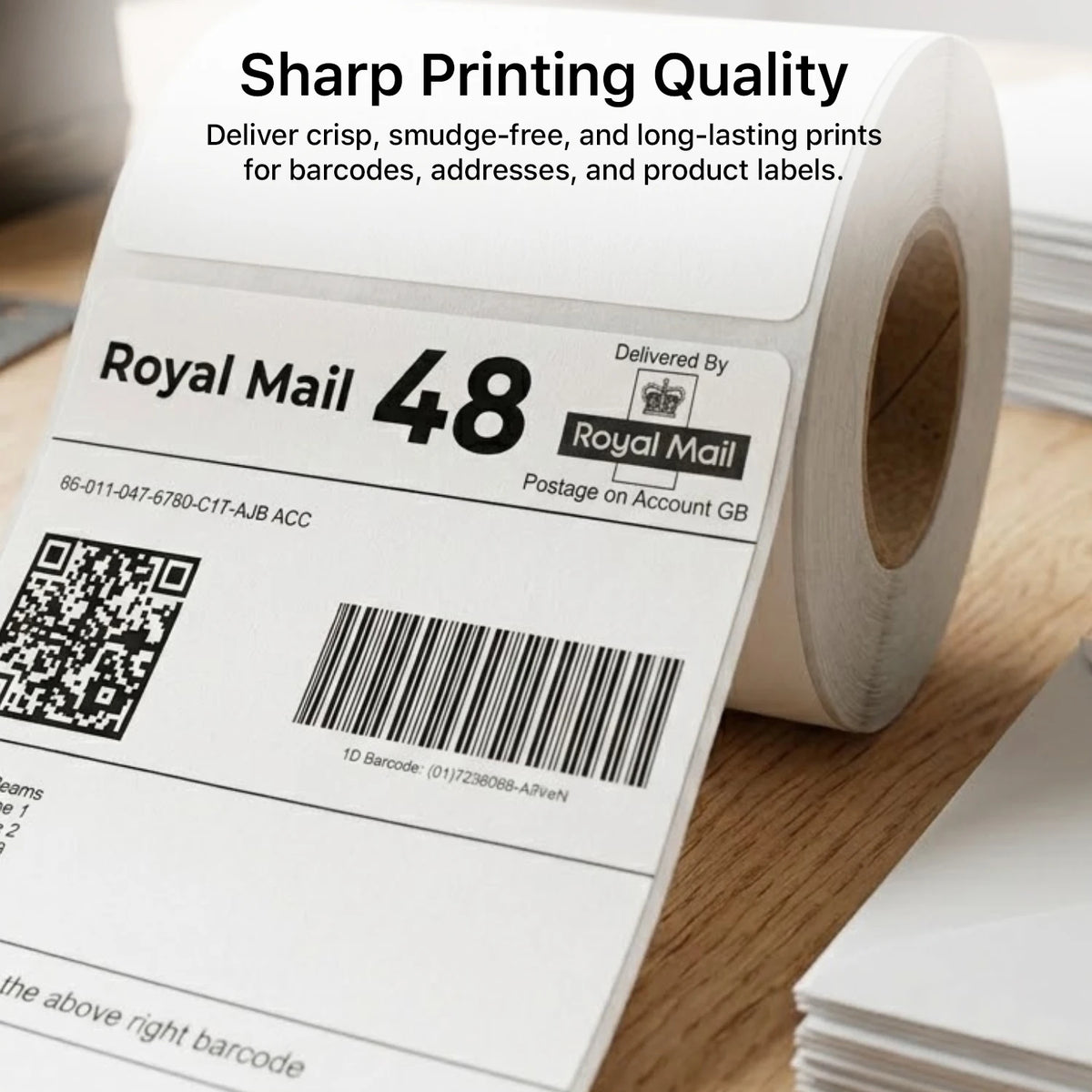 Thermal labels 4x6 Direct Thermal Printer 6X4 500 Labels Roll 100mm x 150mm White Permanent Adhesive Shipping 500 Labels 1 Rolls