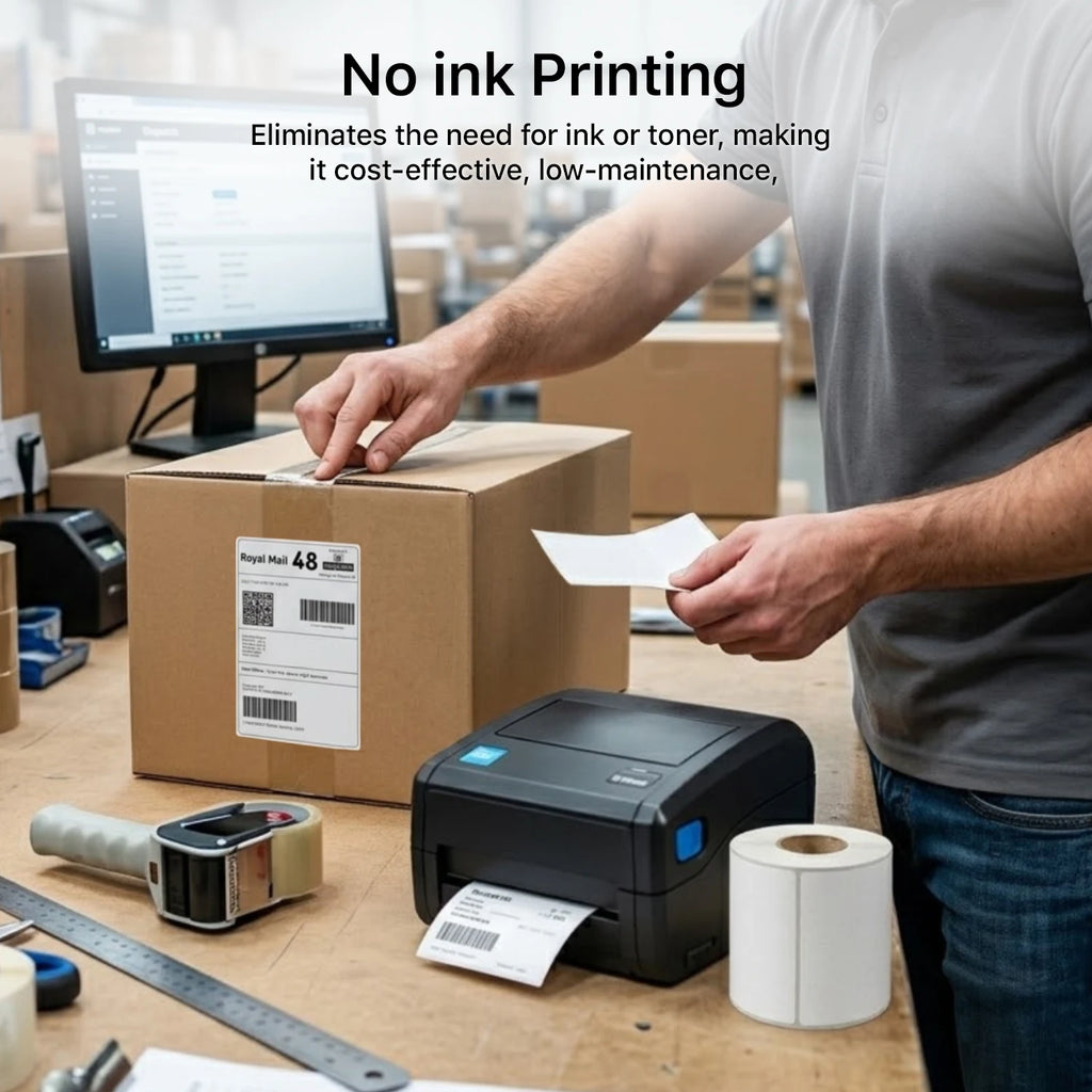 Thermal labels 4x6 Direct Thermal Printer 6X4 500 Labels Roll 100mm x 150mm White Permanent Adhesive Shipping 500 Labels 1 Rolls