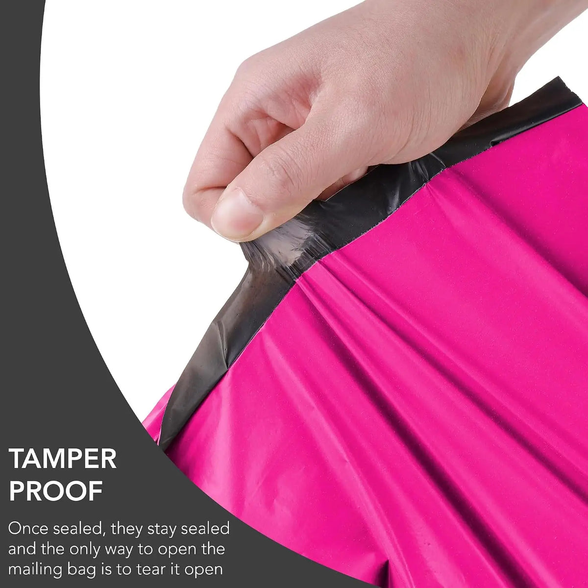 Hot Pink Mailing Bags 2SZ 100 Bags, 25 From Each Poly Postal Envelopes with Secure Peel Seal, Poly Parcel Bags for Clothes, Online Orders, Retail Items, Courier Delivery & Everyday Shipping