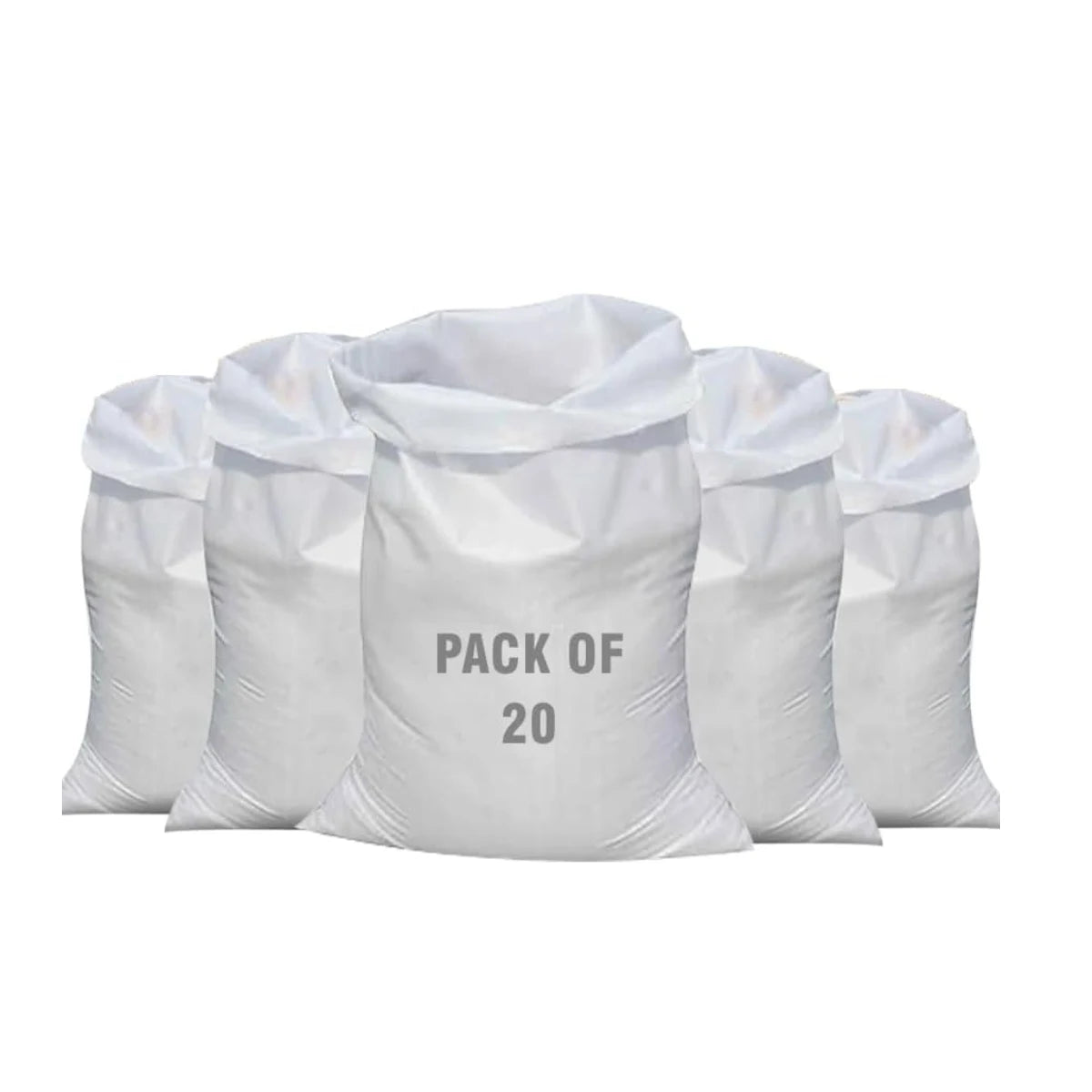 20 Heavy Duty Garden Waste Bags Woven Sacks Polypropylene PP Strong Rubble Sacks Builder Bag Woven Bags Rubble Bag Polypropylene Builder Bag 33 inch X 22 inch (85 cm X 55 cm)