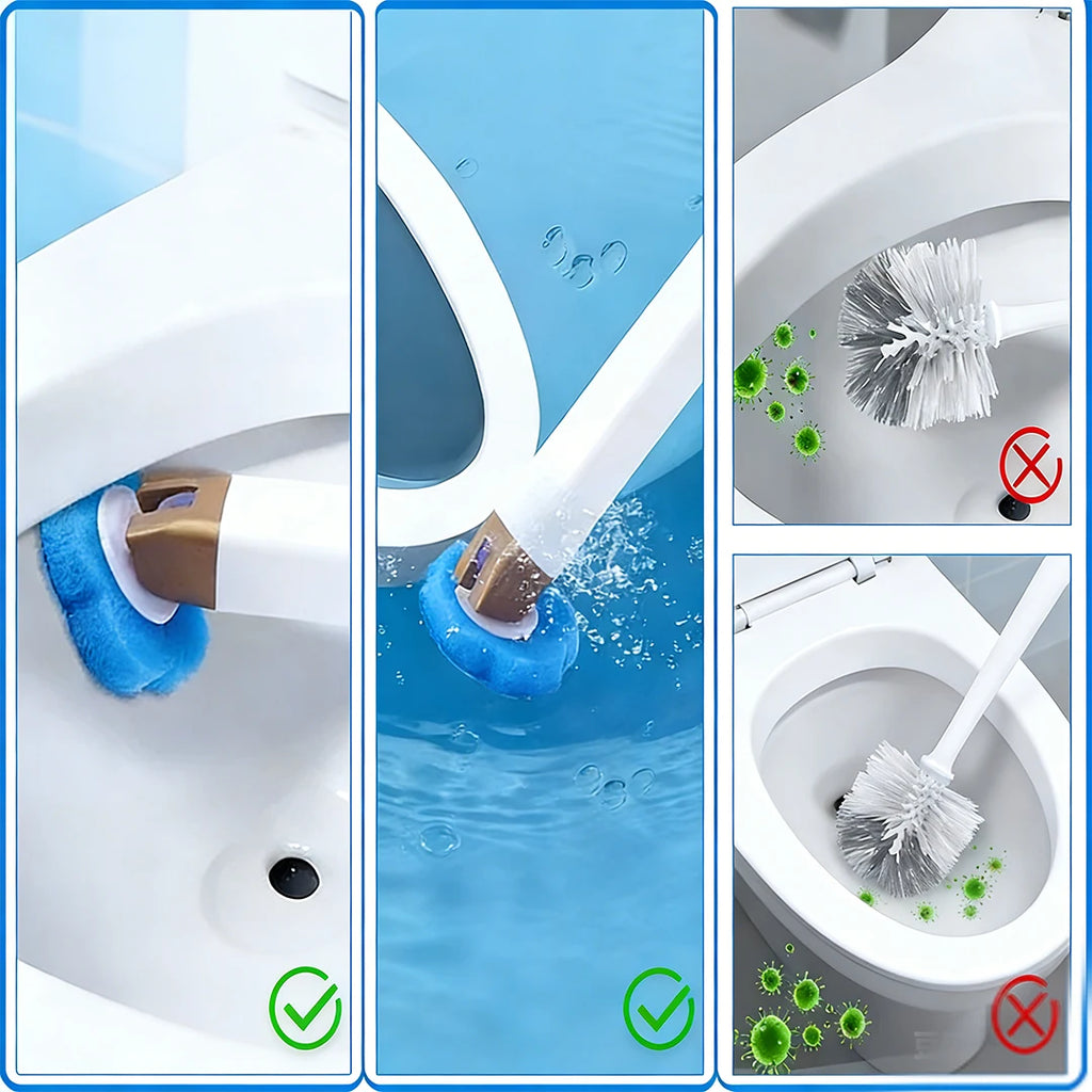 Disposable Toilet Brush Set Toilet Bowl Cleaning System Cleaners with Refills
