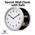 10 Inch Hidden Safe Wall Clock Secret Storage Diversion Safe Box for Cash Money Jewelry Passport Valuables Home Security
