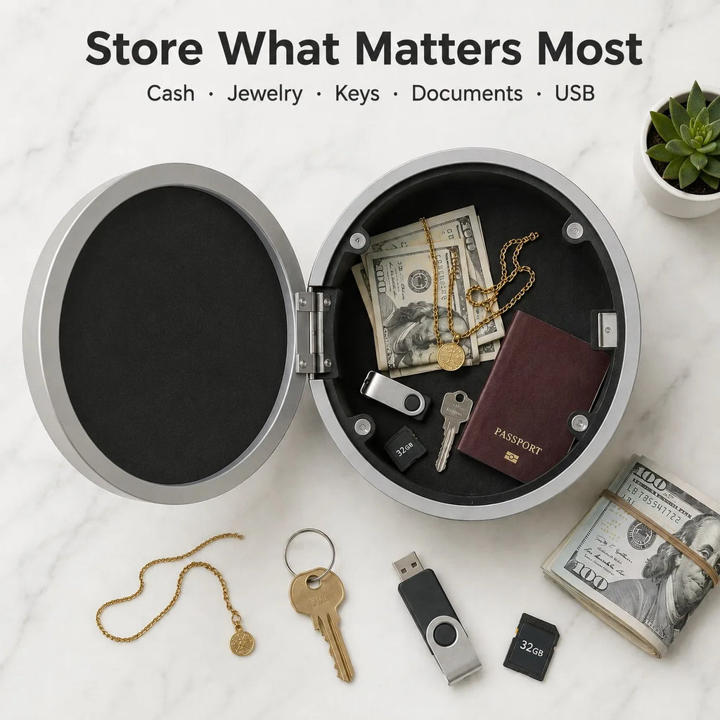 10 Inch Hidden Safe Wall Clock Secret Storage Diversion Safe Box for Cash Money Jewelry Passport Valuables Home Security