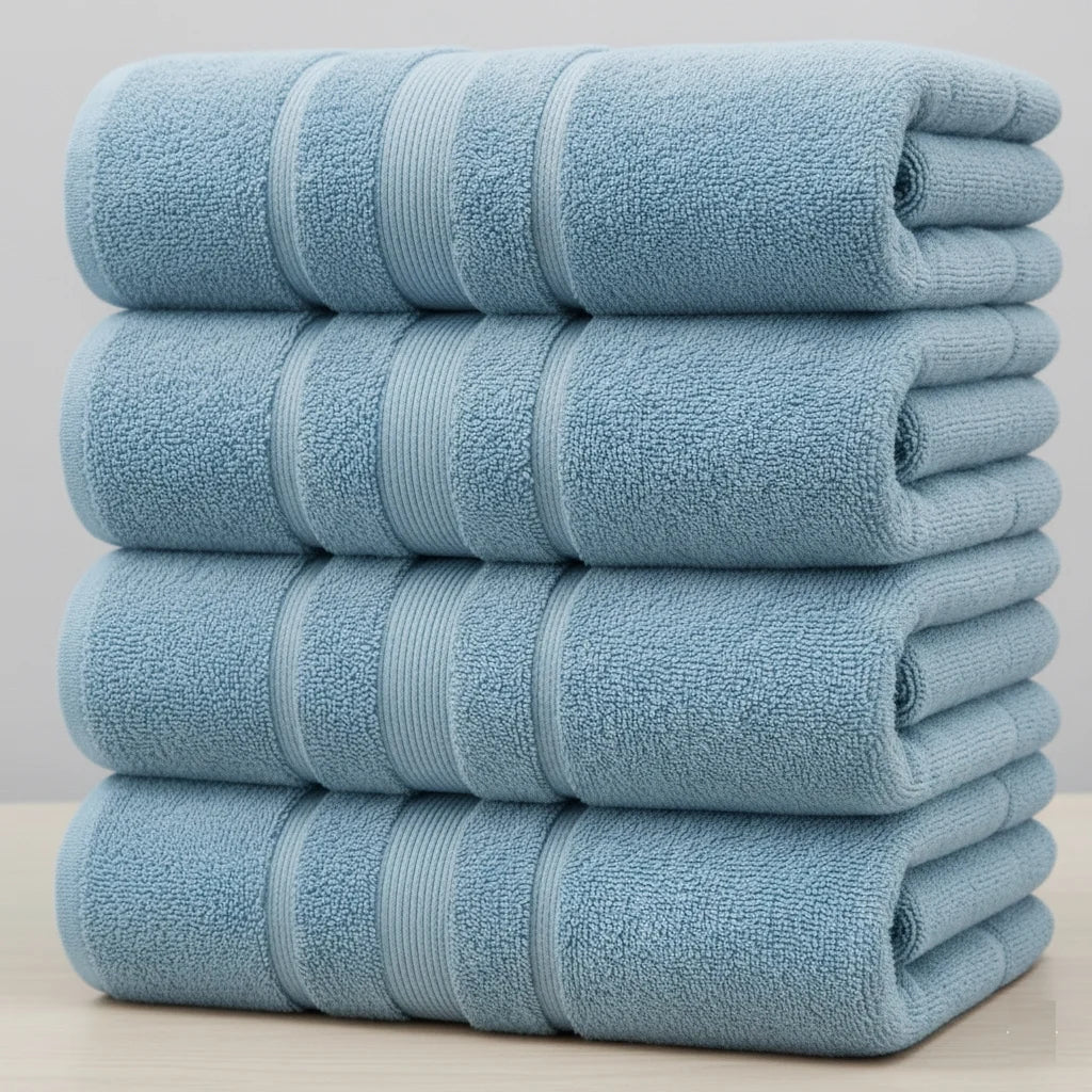 Pack of 4 Bath Sheets 70× 155 cm – 100% Pure Cotton Extra Large Bathroom Towel Set, Super Soft, Highly Absorbent, Quick Dry, Hotel Quality Bath Towels for Home, Gym & Spa