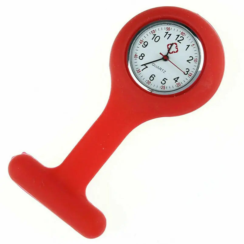 Nurse Watch Silicon Washable Doctor Tunic Quartz Fob Pocket Brooch