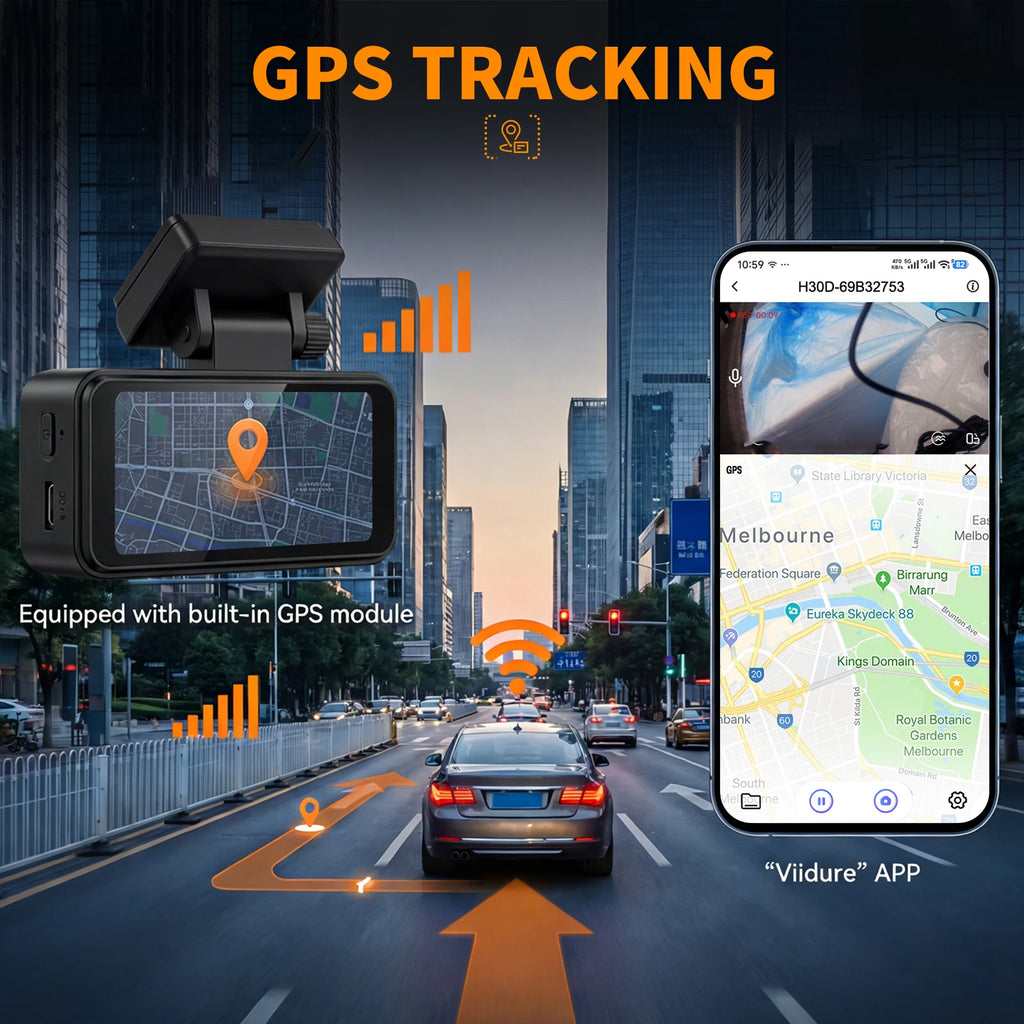 Degreat 3.16 Inch Mirror Dash Car Camera Loop Recording GPS HD Screen Waterproof Mirror Car Recorder Multi-Language Night Vision Equipped With Rear View Camera Reverse Mirror
