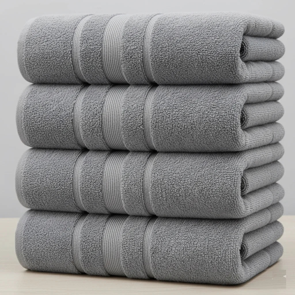 Pack of 4 Bath Sheets 70× 155 cm – 100% Pure Cotton Extra Large Bathroom Towel Set, Super Soft, Highly Absorbent, Quick Dry, Hotel Quality Bath Towels for Home, Gym & Spa