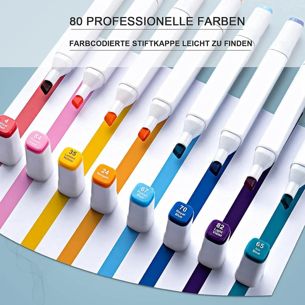 80 Color Acrylic Pens Marker Set Permanent Pen for DIY Graffiti Sketch Dual Pen