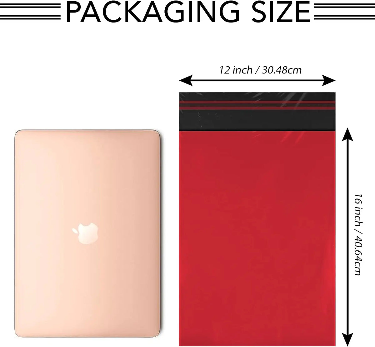 40 Mixed Red Mailing Bags Multi-Size Combo 20 from Each Strong Poly Mailers Self Seal Waterproof Shipping Envelopes Postage