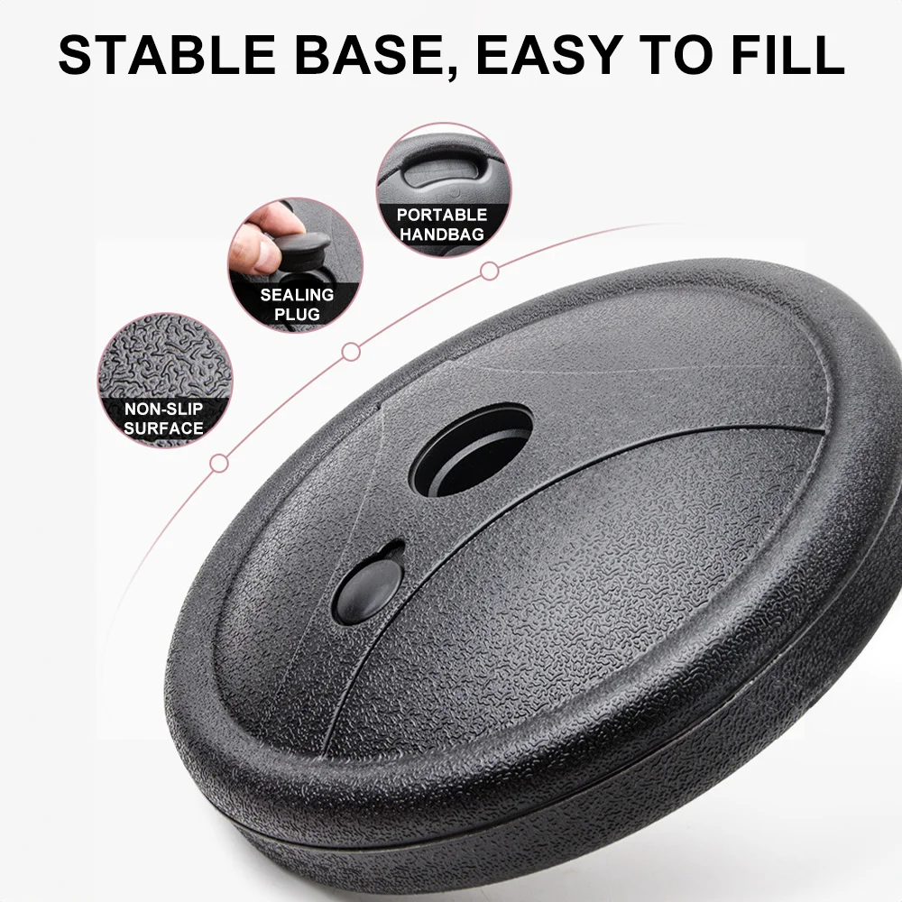 Adjustable Basketball Hoop 3-Level Height Adjustable with Ball & Pump Stable Water/Sand Filled Base Easy Assembly Outdoor Sports Toy for Kids Boys Girls