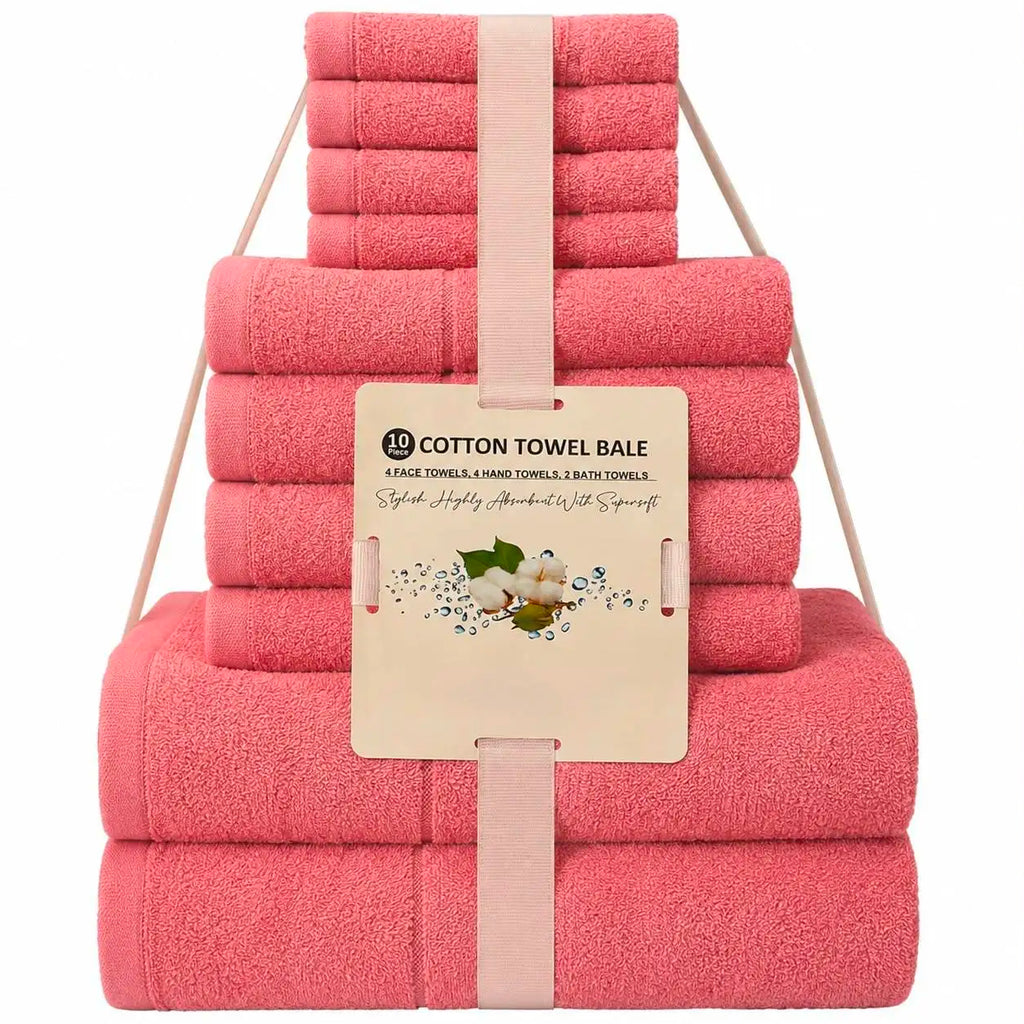 Luxury Egyptian Cotton Towel Bale Set - Ultra Soft, Quick Dry & Highly Absorbent, Premium Hotel & Spa Quality Bath Towels for Bathroom, Gym, Home