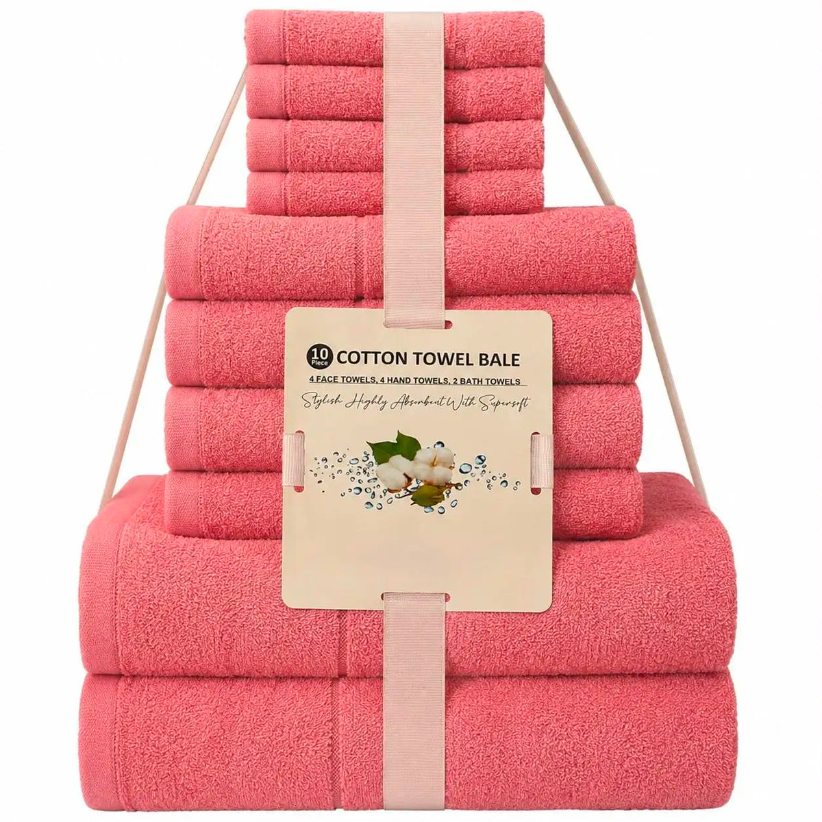 Luxury Egyptian Cotton Towel Bale Set - Ultra Soft, Quick Dry & Highly Absorbent, Premium Hotel & Spa Quality Bath Towels for Bathroom, Gym, Home