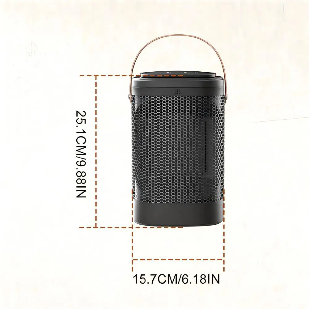 Portable Heater Fan 2 in 1 Cooling & Heating Fan with Remote & Touch Control PTC Ceramic 70° Oscillation 12H Timer 3 Speeds Fast Heating for Home Bedroom Office