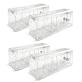 4 X Humane MOUSE Traps for Indoors and Outdoors, Duty Pest Trap for Catch Alive. Pets and Children Friendly. Reusable Rodent Mice Trap. Quick, Effective and Highly Sensitive Catcher