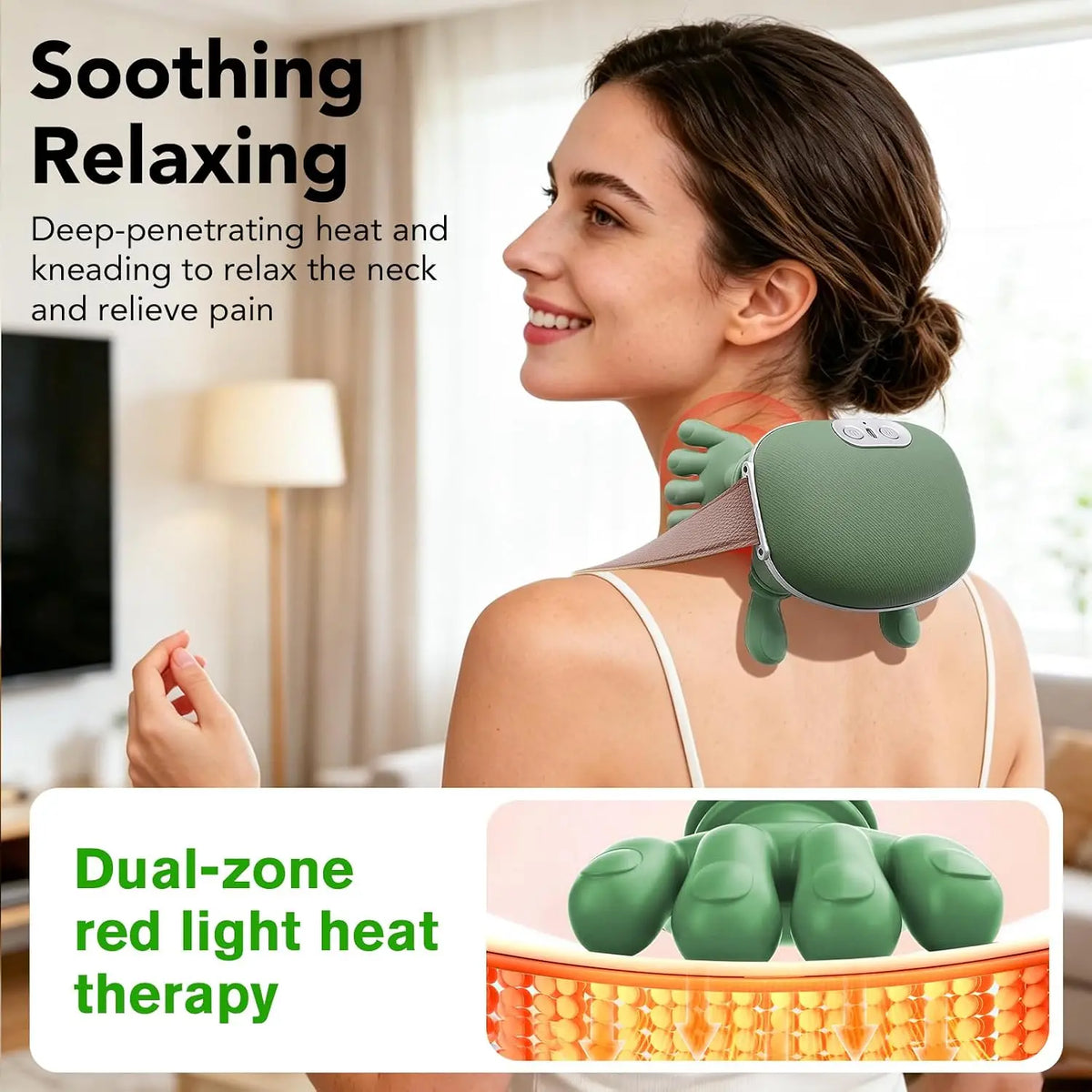 Multi-function Shoulder and Neck Acupoint Massager, Neck Massager, 4D Bionic Hand-style Neck and Shoulder Massager, USB Rechargeable, 3 Intensity Levels, 2 Heat Settings