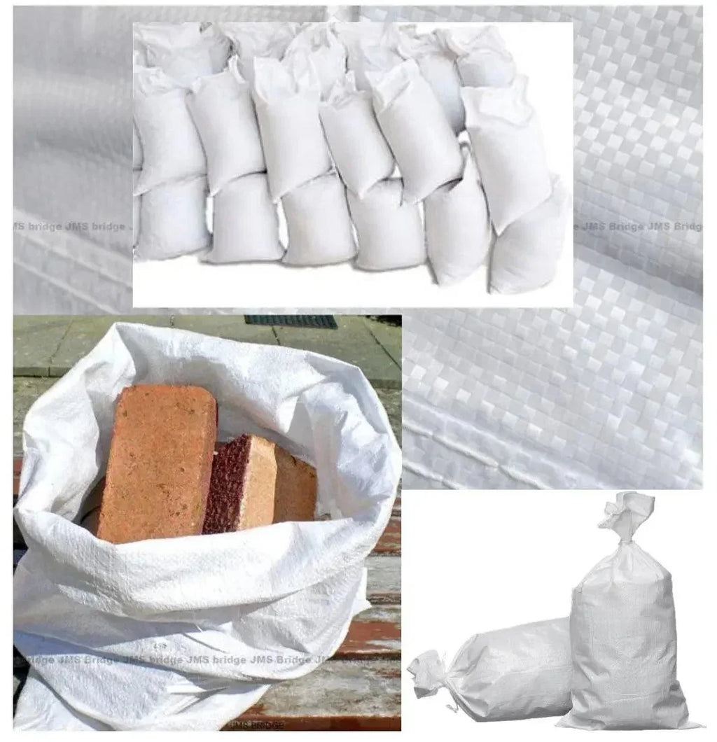 20 Heavy Duty Garden Waste Bags Woven Sacks Polypropylene PP Strong Rubble Sacks Builder Bag Woven Bags Rubble Bag Polypropylene Builder Bag 33 inch X 22 inch (85 cm X 55 cm)