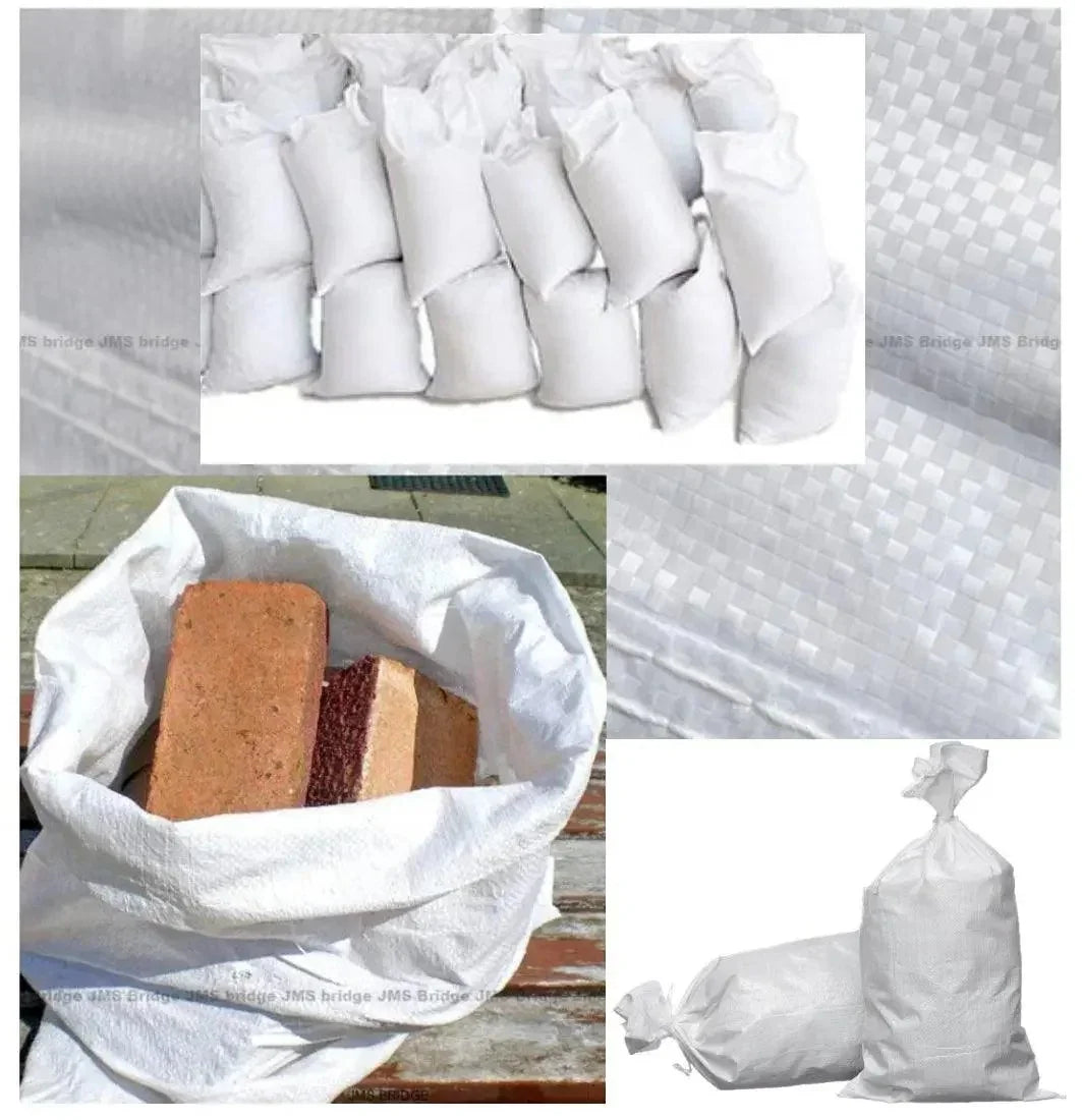 20 Heavy Duty Garden Waste Bags Woven Sacks Polypropylene PP Strong Rubble Sacks Builder Bag Woven Bags Rubble Bag Polypropylene Builder Bag 33 inch X 22 inch (85 cm X 55 cm)
