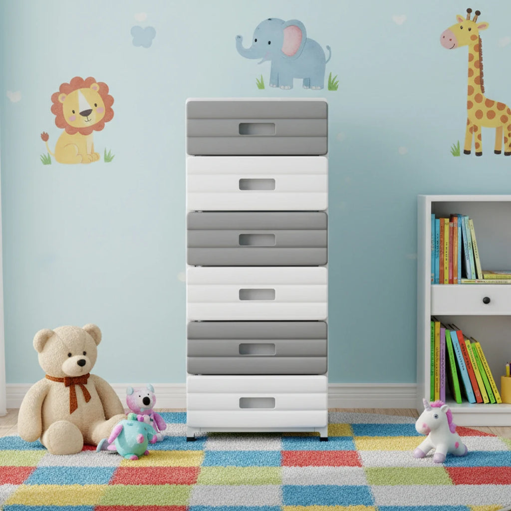 5 Drawer Plastic Storage Organizer, for Clothes Books Bedroom, Easy Assemble