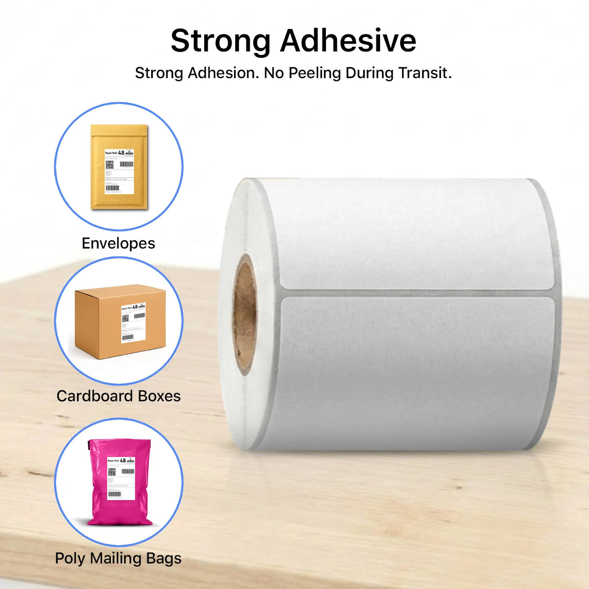 Thermal labels 4x6 Direct Thermal Printer 6X4 500 Labels Roll 100mm x 150mm White Permanent Adhesive Shipping 500 Labels 1 Rolls