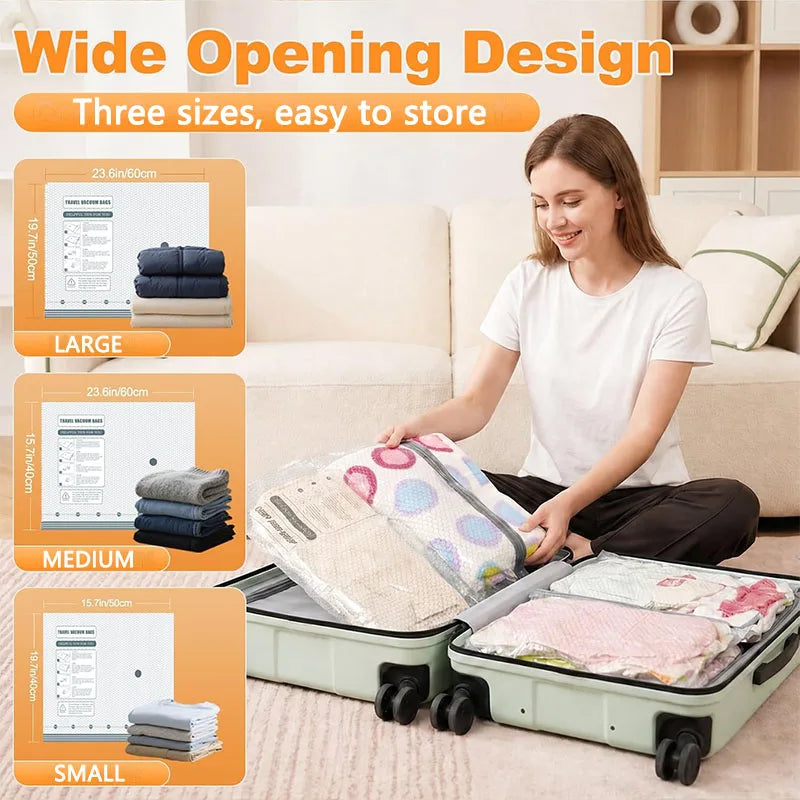 15 Vacuum Storage Bags, 6/9/15 Bags with Electric Air Pump, Wireless Electric Pump Space-Saving Storage Bags, Suitable for Travel and Home Use