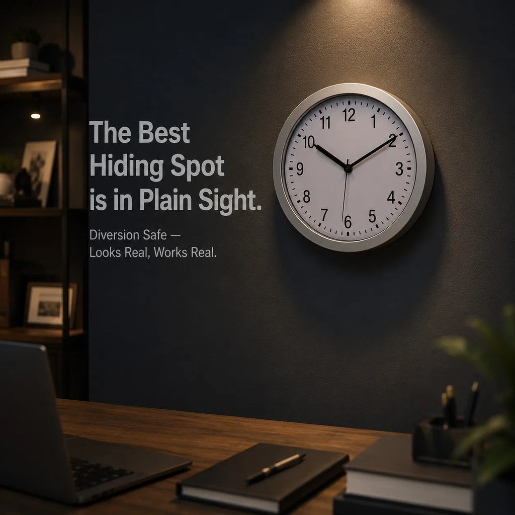 10 Inch Hidden Safe Wall Clock Secret Storage Diversion Safe Box for Cash Money Jewelry Passport Valuables Home Security