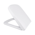 Toilet Seats SquareShaped with Soft-Closing Mechanism Quick-Release Function, Hygienic Toilet Seat Made of Antibacterial, Scratch-Resistant, Easy Installation White